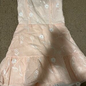 Altar'd State Light Pink Dress with White Embroidery